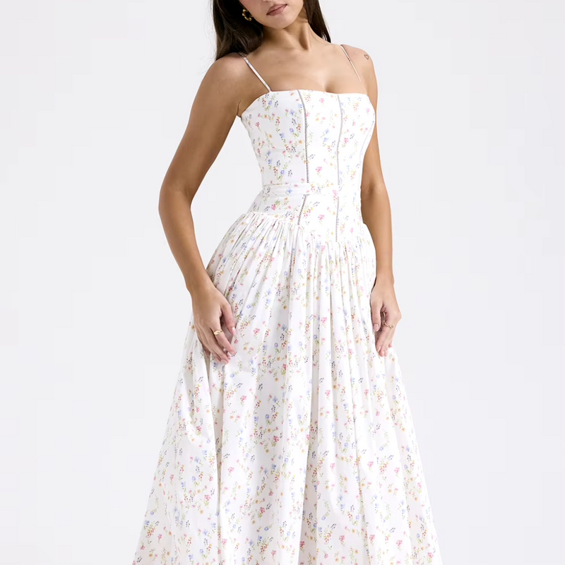 Vestido Midi Estampa Floral